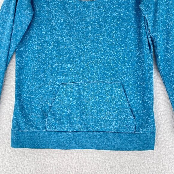 Volcom Blue Heathered Pullover Sweater Womens Long Sleeve Scoop Neck Size Large‎ - Picture 3 of 11